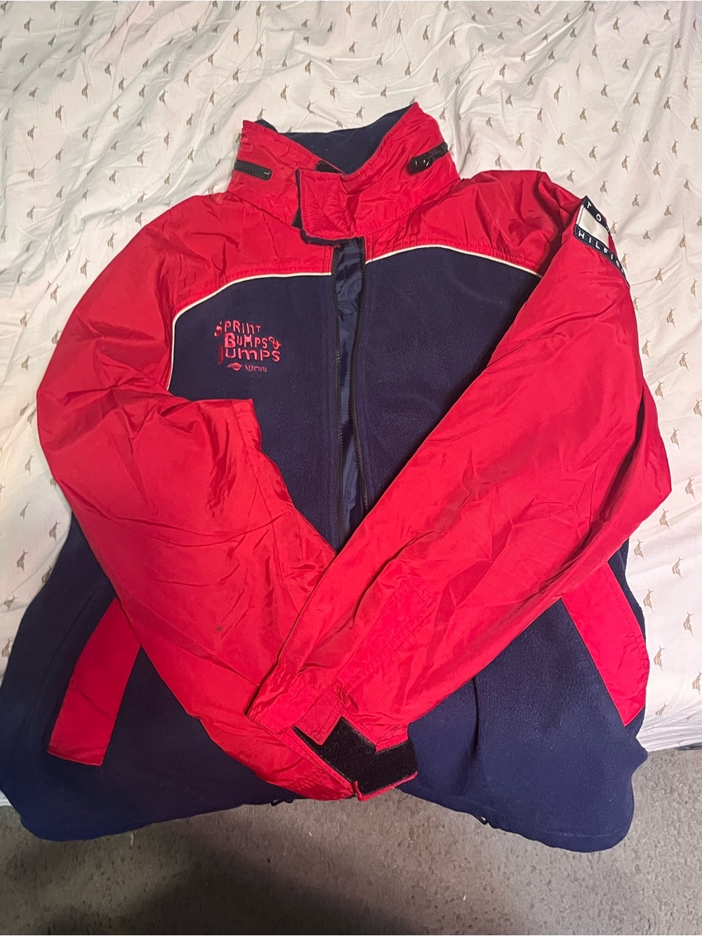 Tommy Hilfiger Red and Navy Colorblock Ski Jacket (women or men)
